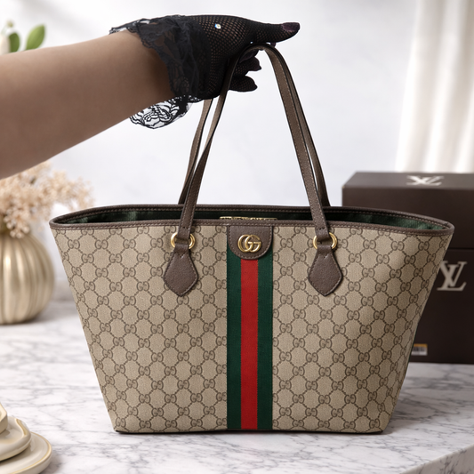 Sac caba gucci matière cuir